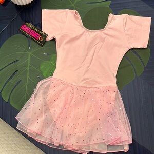 Pink Dance Costume with Tulle and Lace